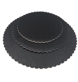 Black Scalloped Cake Circle 8" (SCA8B)