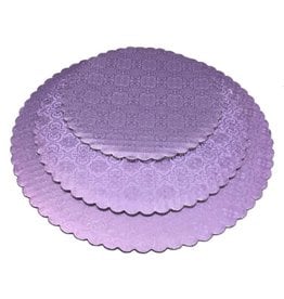 Lilac Scalloped Cake Circle 14" (SCA14L)