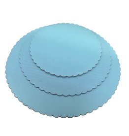 Sky Blue Scalloped Cake Circle 8" (SCA8SB)
