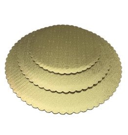 Gold Scalloped Cake Circle 14"