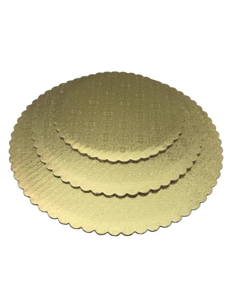 Scalloped Cake Circle Gold 14" (SCA14G)