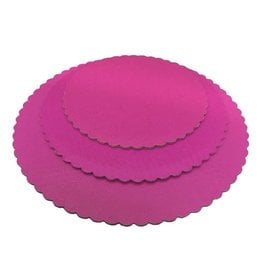 Hot Pink Scalloped Cake Circle 14"