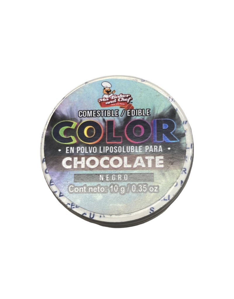 Ma Baker and Chef COLOR EN POLVO LIPOSOLUBLE PARA CHOCOLATE NEGRO 10GRS (CPCHONE-010)