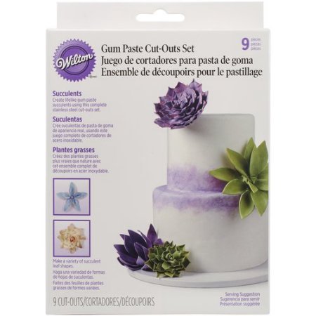 Wilton Gum Paste Flower Cut-Outs Flower Cutter Color Box Set Cake