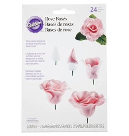 WILTON GUM PASTE ROSE BASES 24 PACK WILTON 1005-4453