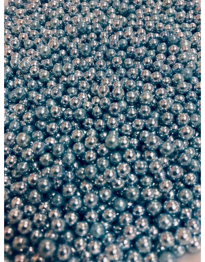 METALLIC DRAGEES 4MM BLUE 3.5OZ