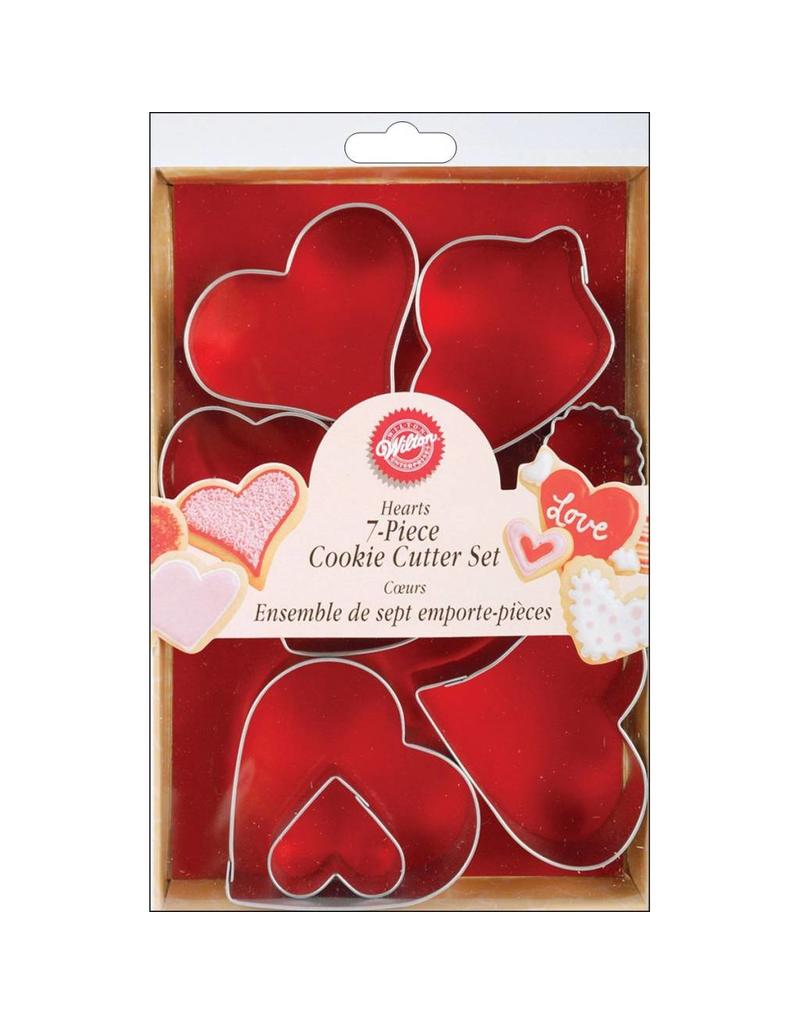 WILTON 7PC METAL HEART CUTTER SET