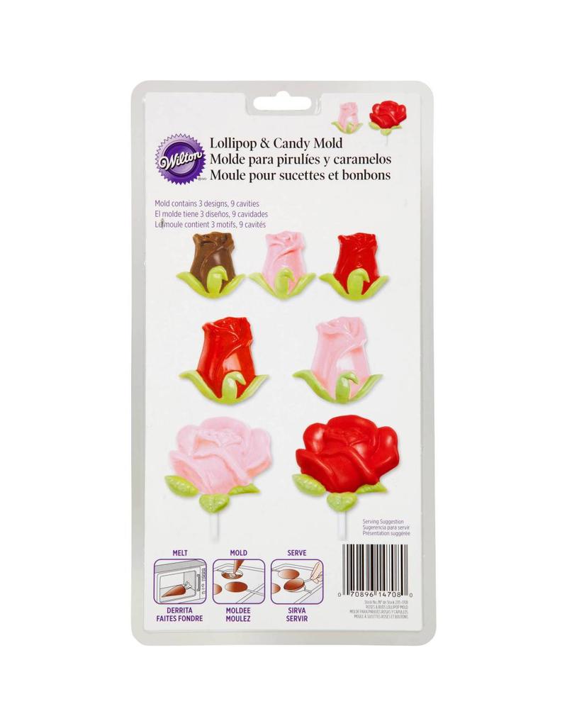 WILTON ROSE & BUDS LOLLI MOLD 2115-1708