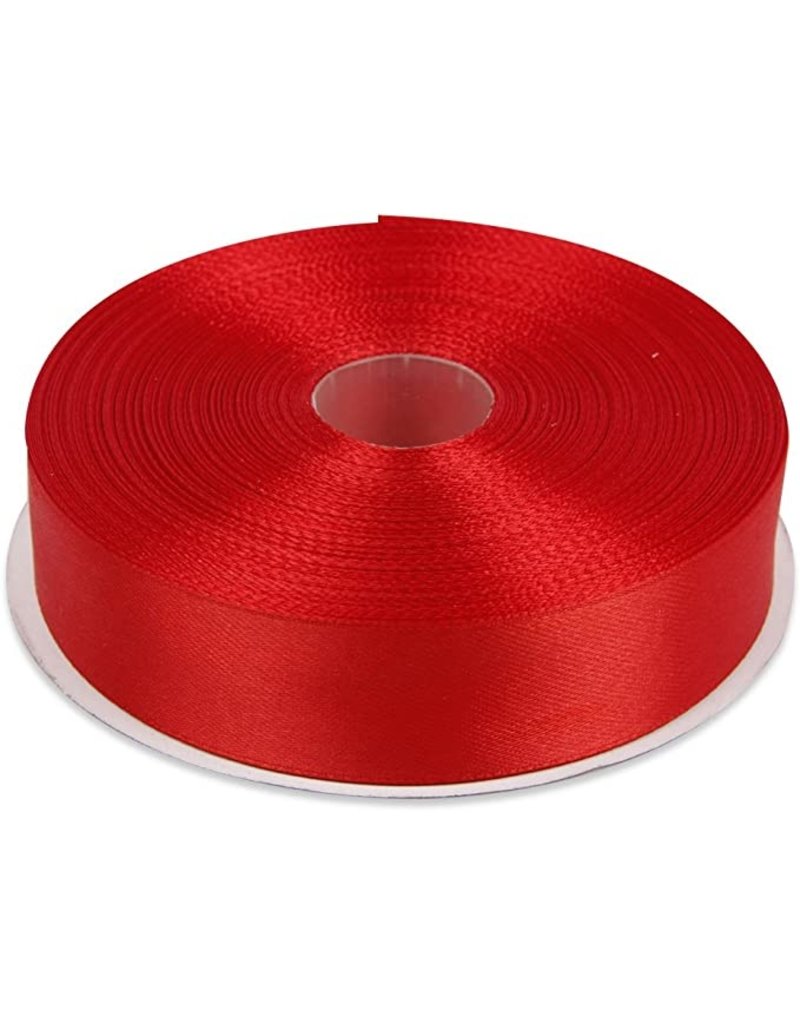 SATIN RIBBONS 1" X 50 YARDS ROJO (CS5026)