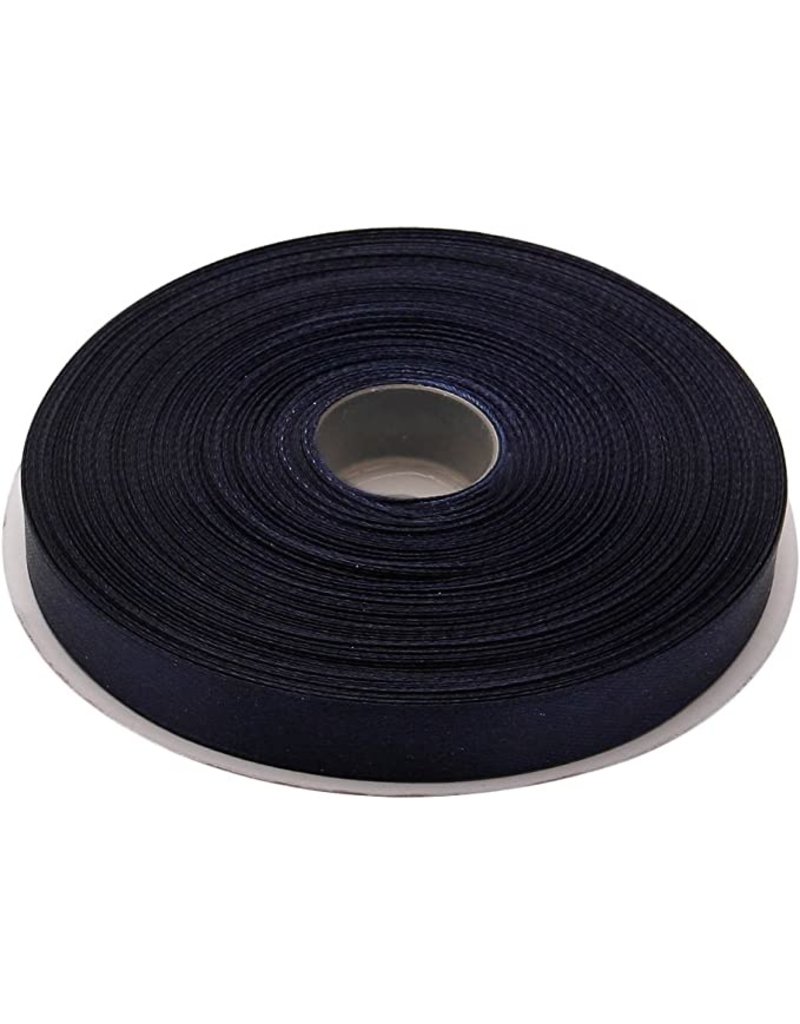 SATIN RIBBONS 3/8" X 50 YARDS NAVY (CS2081)