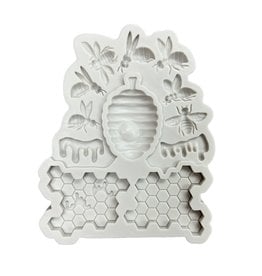 BEE AND HONEYCOMB SILICONE MOLD