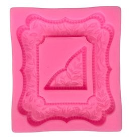 LACE SCROLL PHOTO FRAME OVAL SILICONE MOLD