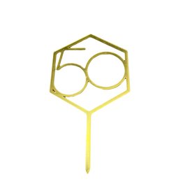 CAKE TOPPER GOLD NUMBER 50