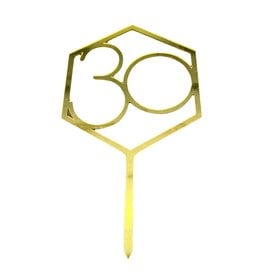 CAKE TOPPER GOLD NUMBER 30