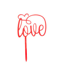 CAKE TOPPER LOVE RED