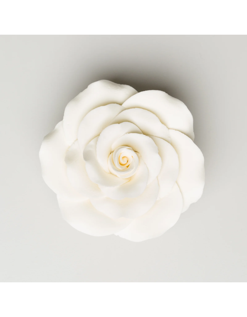 SUGAR FLOWER QUEEN ELIZABETH ROSE IVORY 3.5"