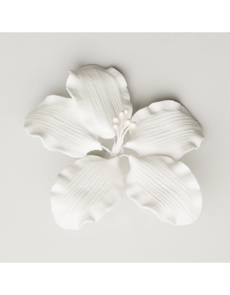 SUGAR FLOWER GLADIOLA WHITE 3.5"