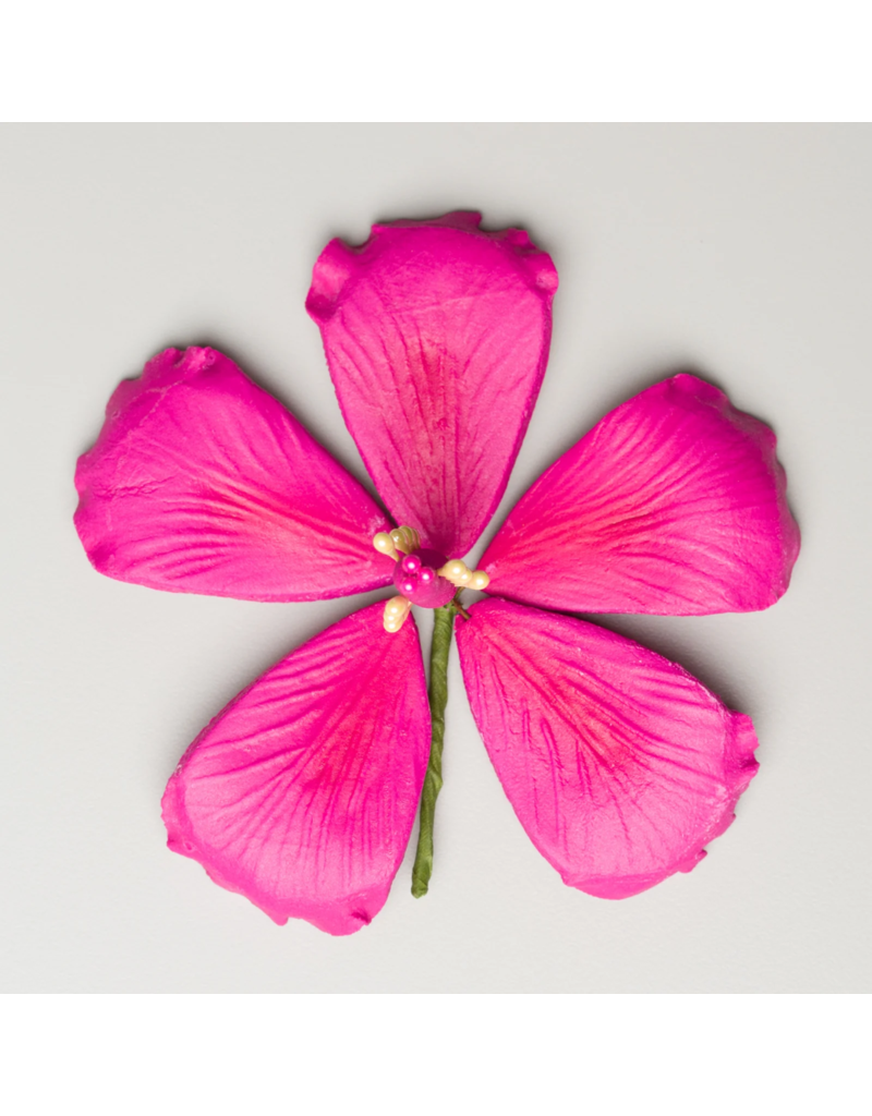 SUGAR FLOWER HIBISCUS HOT PINK 3.5"