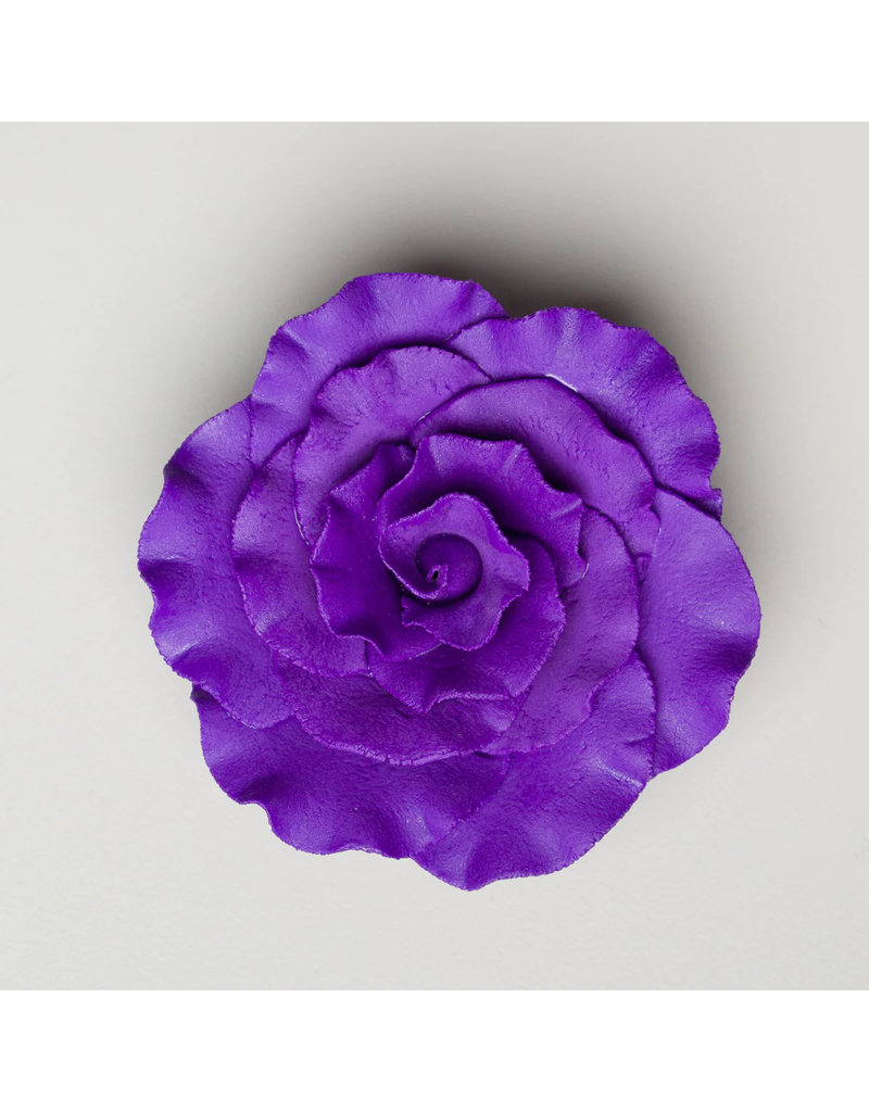 SUGAR FLOWER FORMAL ROSE PURPLE 3"