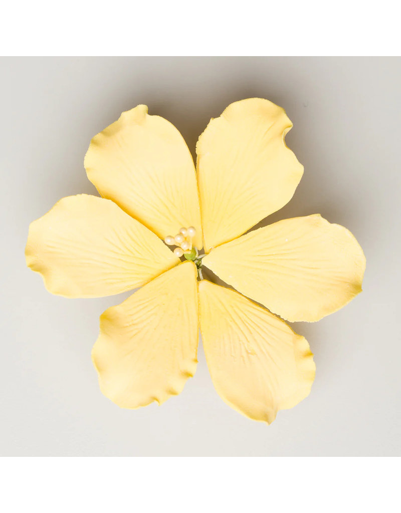 SUGAR FLOWER GLADIOLA LARGE YELLOW 3.5"