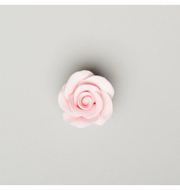 SUGAR FLOWER ROSE W/CALYX PETITE PINK 1-1/8"