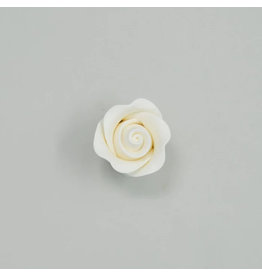 SUGAR FLOWER TEA ROSE WHITE 1"
