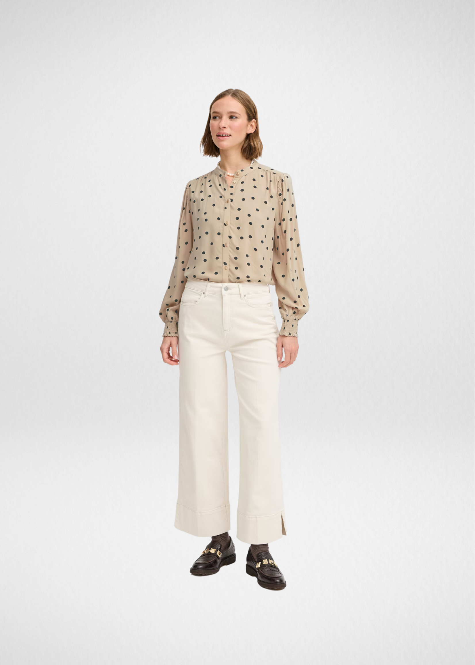 B. YOUNG 25 B.YOUNG BYJOSA AOP SMOCK BLOUSE