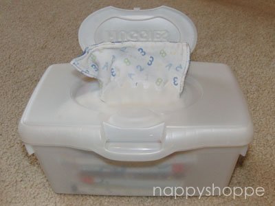 Fold your cloth wipes for that "pop up" effect