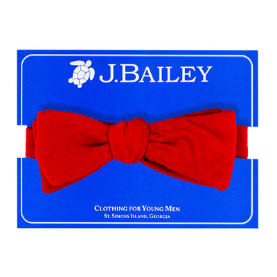J Bailey Red Cord Bow Tie