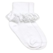 Jefferies Socks White Ruffle Sock