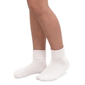 Jefferies Socks White Organic Cuff Sock