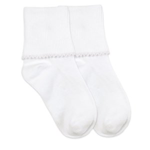 Jefferies Socks Wh/Wh Tatted Edge Sock