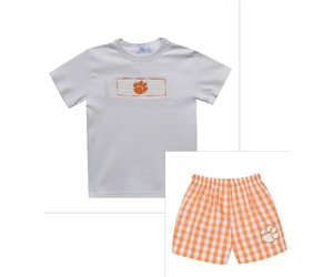 clemson smocked baby clothes