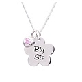 Cherished Moments Big Sis Flower Sterling Necklace