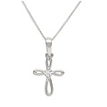 Cherished Moments Infinity Cross Sterling Silver Necklace