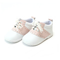 L'Amour White/Pink Saddle Oxfords