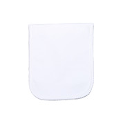 Baby Bliss White Pima Burping Pad White Trim