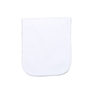 Baby Bliss White Pima Burping Pad White Trim