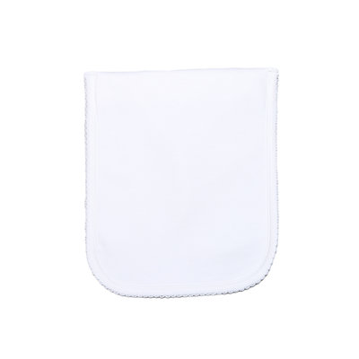 Baby Bliss White Pima Burping Pad White Trim