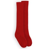 Jefferies Socks Red Cable Knee Sock