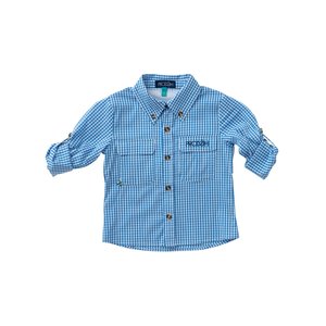 Prodoh Diving Hole Gingham Vented Back Fishing Shirt