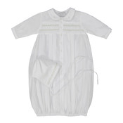 Feltman Brothers White Smocked Neutral Baby Take Me Home Gown