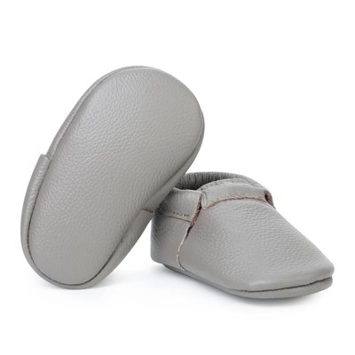 BirdRock Baby Slate Fringeless Baby Moccasins