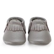 BirdRock Baby Slate Genuine Leather Baby Moccasins