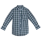 Remember Nguyen Navy Plaid Brother Button Down Shirt