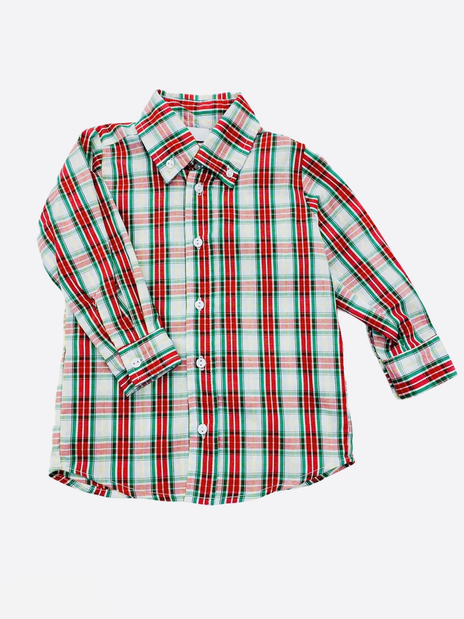 Green Plaid Ls Button Down Shirt Doodlebugs Children S Finery Gifts