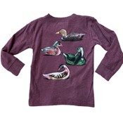 Wes and Willy Ducks Maroon Tee