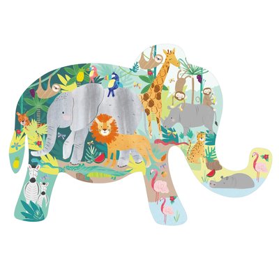 Floss and Rock Jungle 40PC Jigsaw Puzzle in Shaped Box