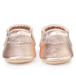 BirdRock Baby Rose Gold Baby Moccasins