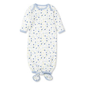 Kissy Kissy Blue Dabbled Dots Knotted Sack Gown